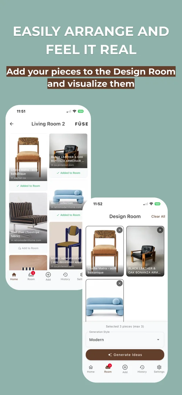 Selecting pieces to generate a design
